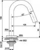Standventil mit gebogenem Auslauf in Chrom, montierbar mit Gewindeanschluss. Produkt von Ideal Standard, geeignet für verschiedene Anwendungen im Badezimmer oder der Küche.
